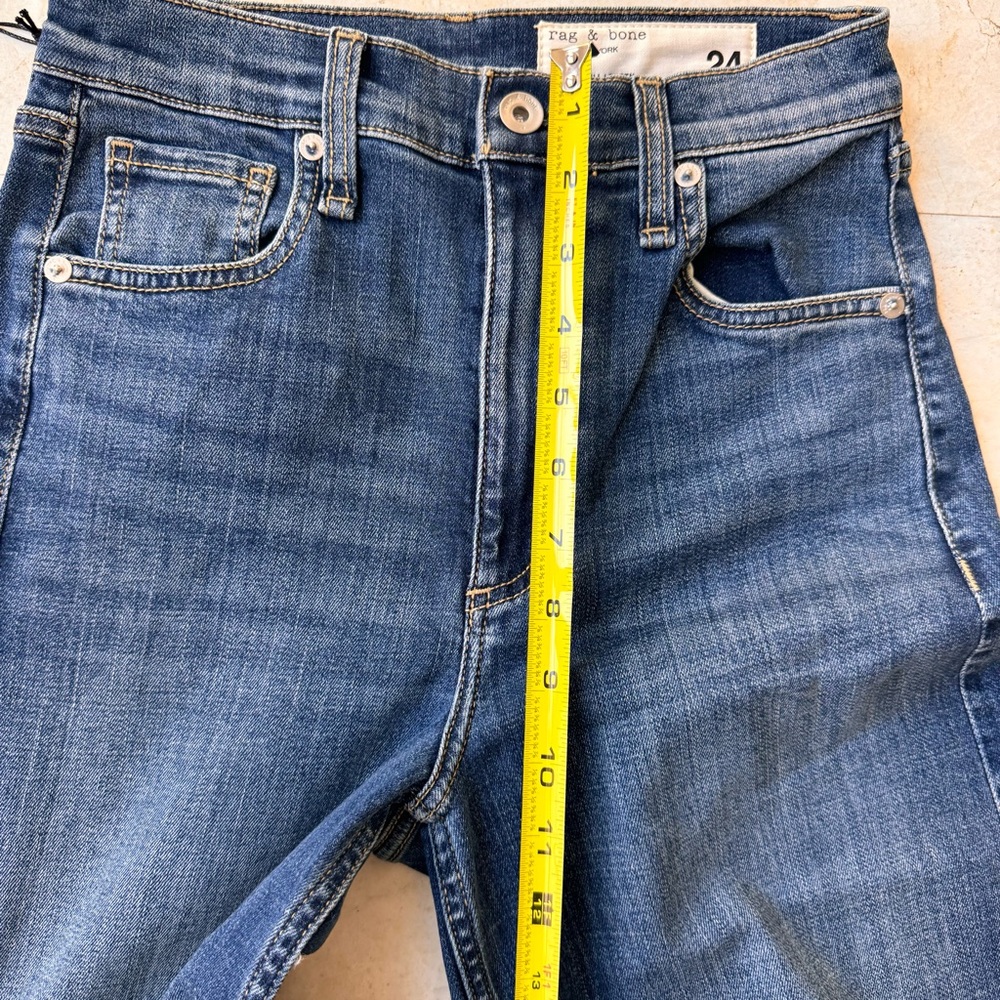 Rag & Bone Serena High Rise Blue Wide-Leg Jeans size 24 - Picture 9 of 13